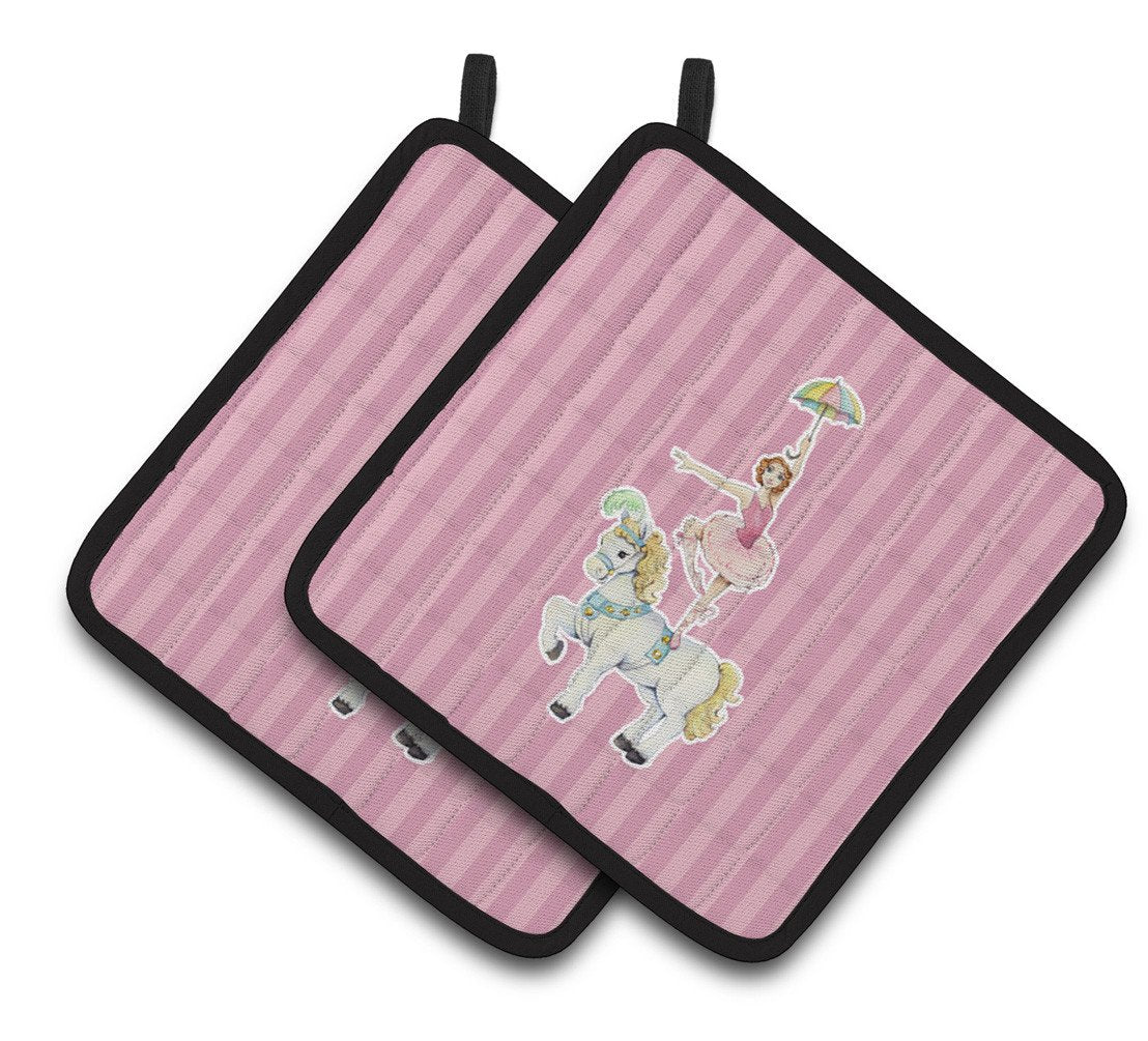 Circus Performer Pair of Pot Holders BB6860PTHD by Caroline's Treasures