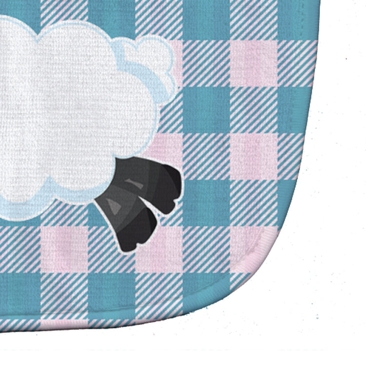 Sheep on Blue Gingham Baby Bib BB6874BIB - the-store.com