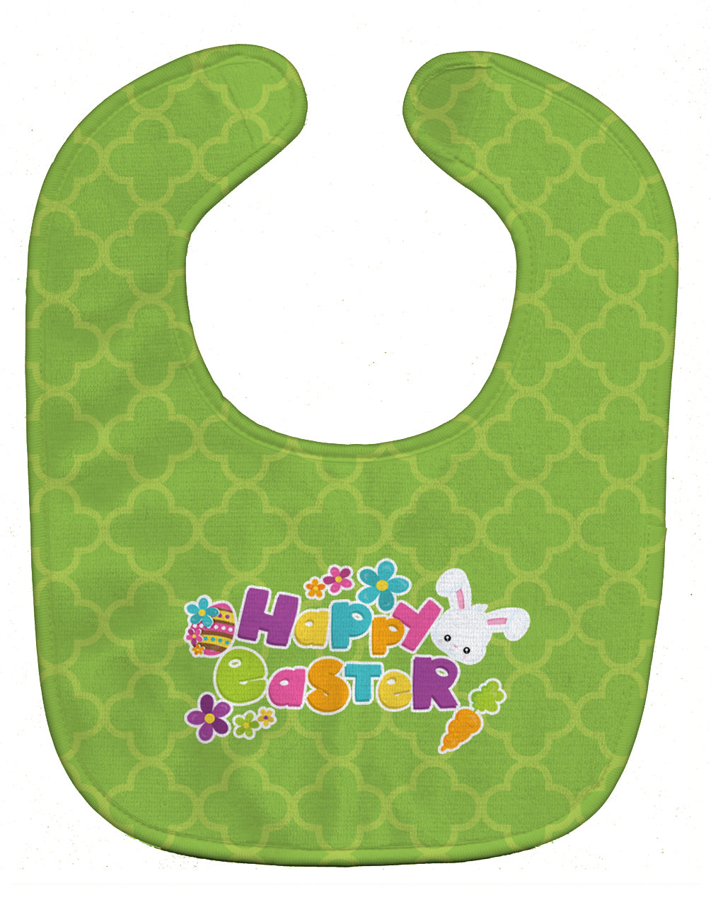 Happy Easter Green Quatrafoil Baby Bib BB6900BIB - the-store.com