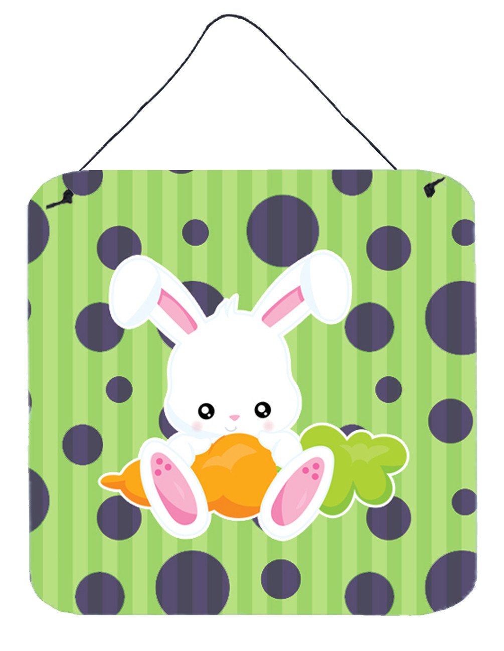 Easter Polkadot Rabbit Wall or Door Hanging Prints BB6903DS66 by Caroline's Treasures