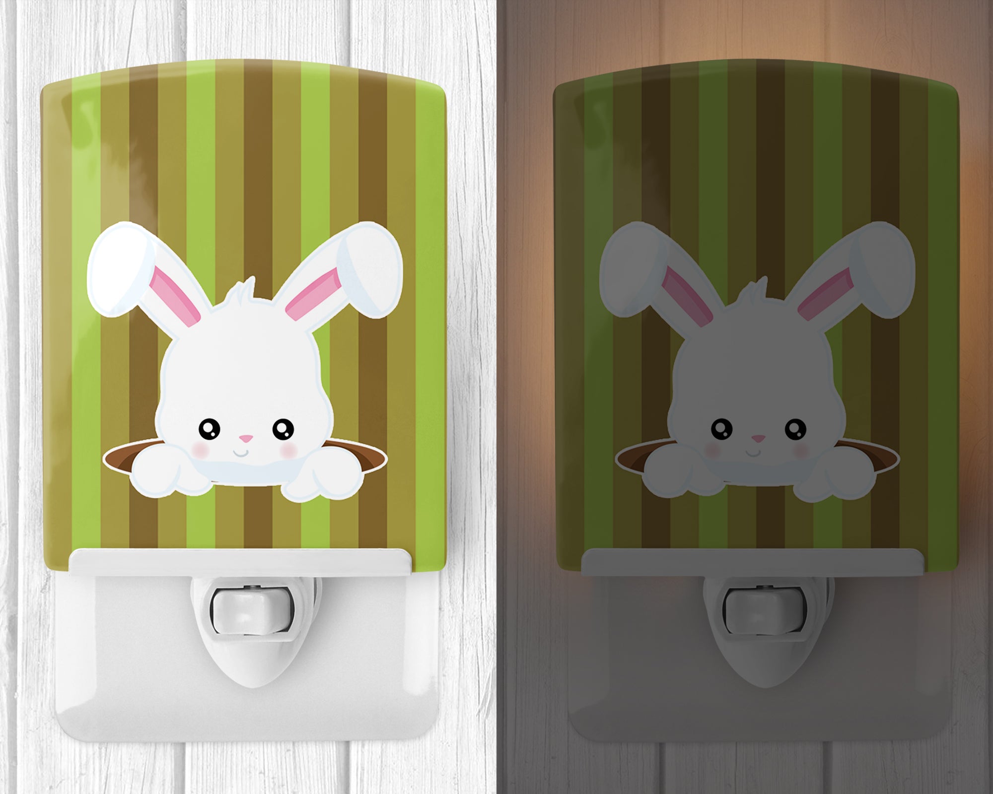 Easter Rabbit Hole Ceramic Night Light BB6904CNL - the-store.com