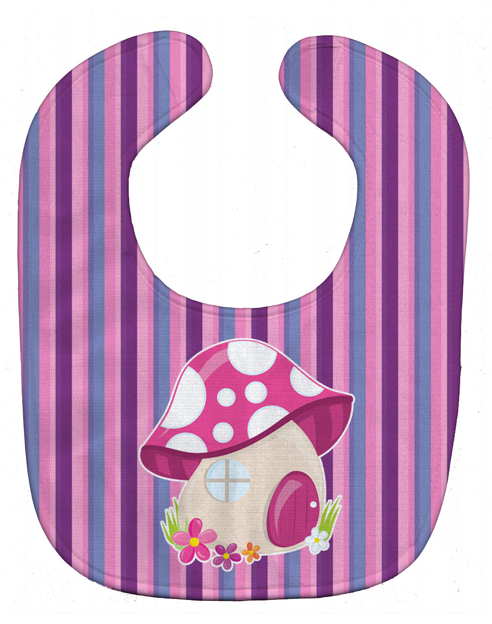 Fairy House Pink and Purple Baby Bib BB6908BIB - the-store.com