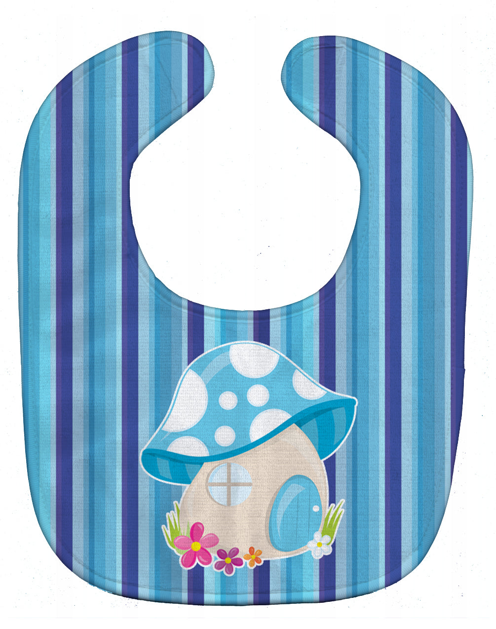 Fairy House Blue Stripes Baby Bib BB6911BIB - the-store.com