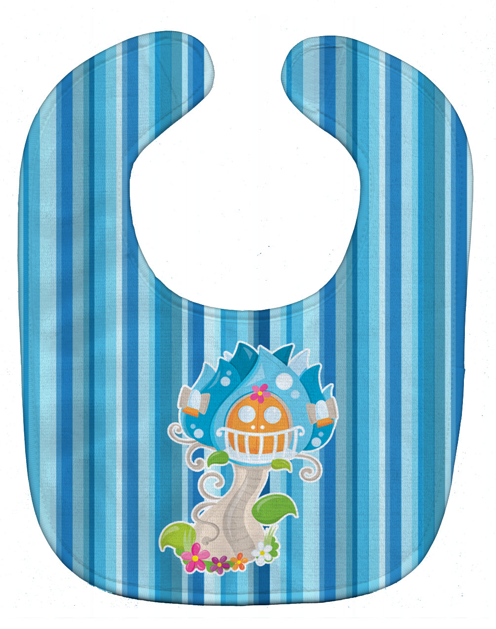 Fairy House Blue Stripes Baby Bib BB6914BIB - the-store.com