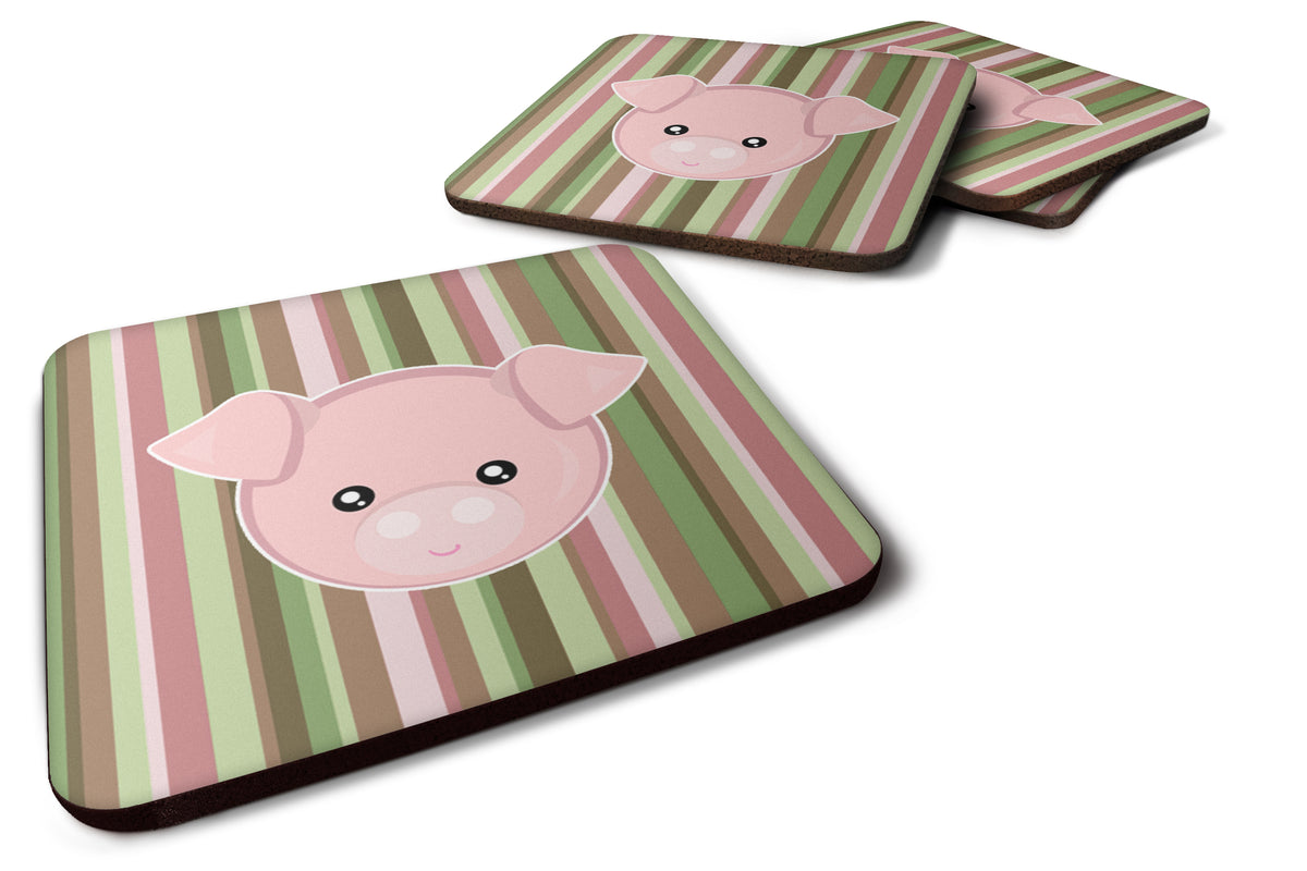 Pig Face Foam Coaster Set of 4 BB6930FC - the-store.com