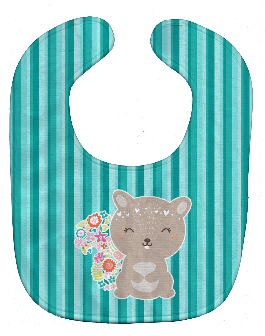 Flowered Squirrel Baby Bib BB6936BIB - the-store.com