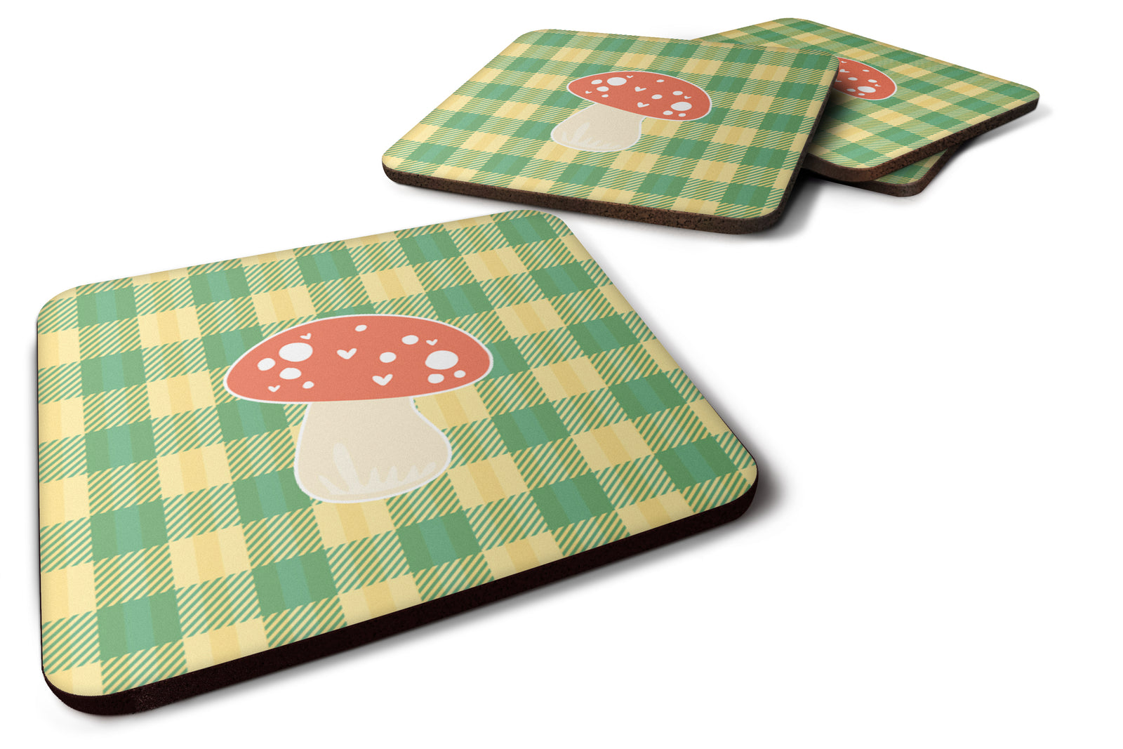 Mushroom Foam Coaster Set of 4 BB6938FC - the-store.com