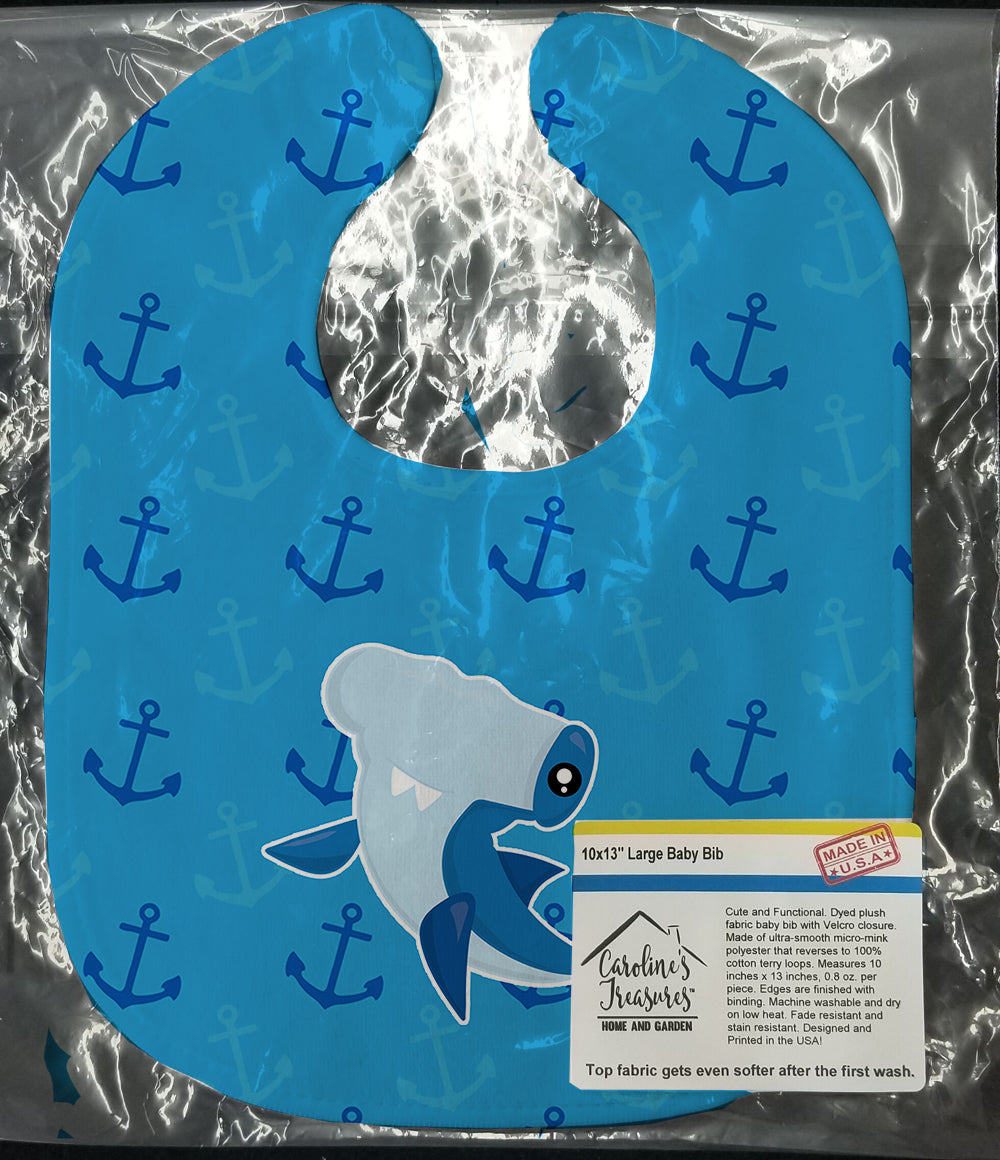 Hammerhead Shark on Anchors Baby Bib BB6941BIB - the-store.com