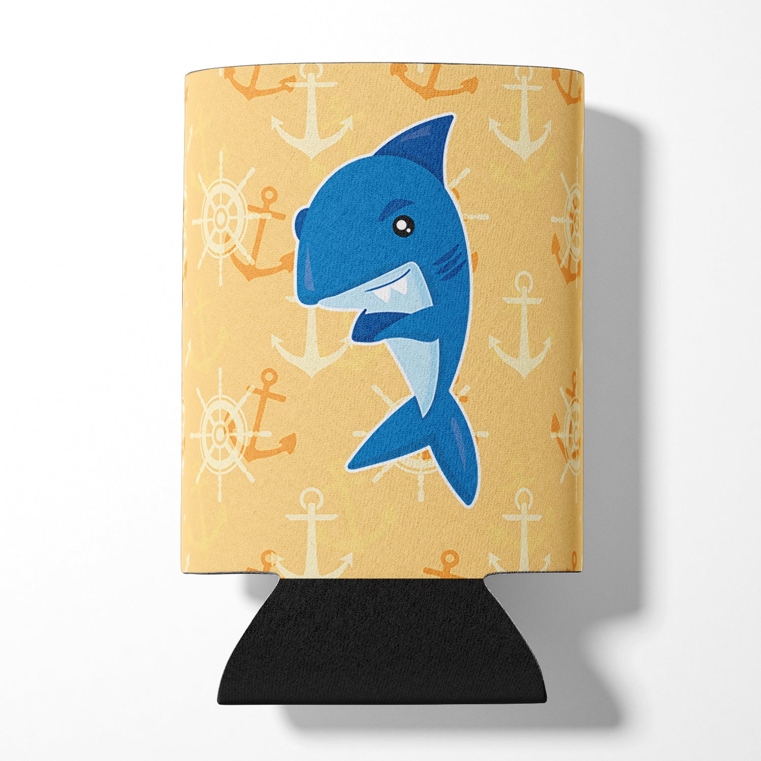 Shark on Beige Nautical Can or Bottle Hugger BB6946CC  the-store.com.