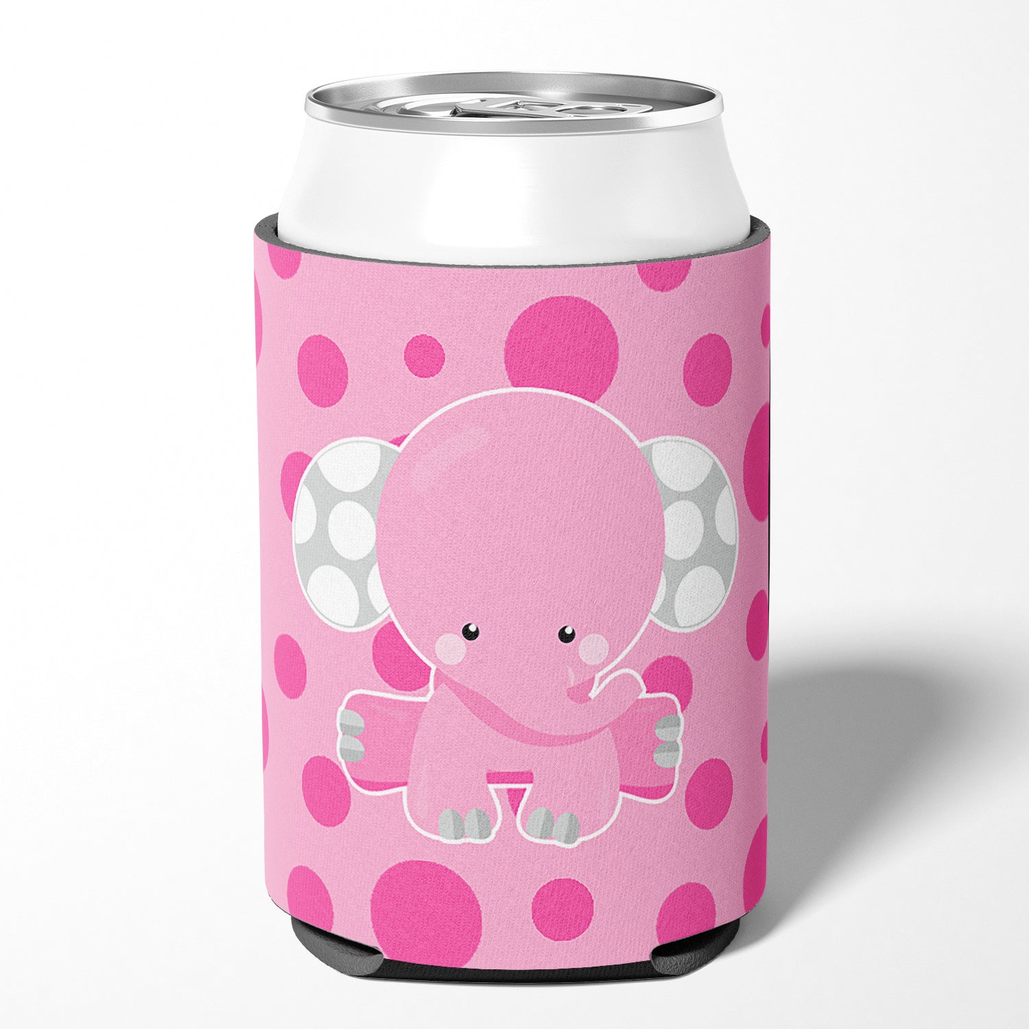 Elephant with Pink Polkadots Can or Bottle Hugger BB6949CC  the-store.com.