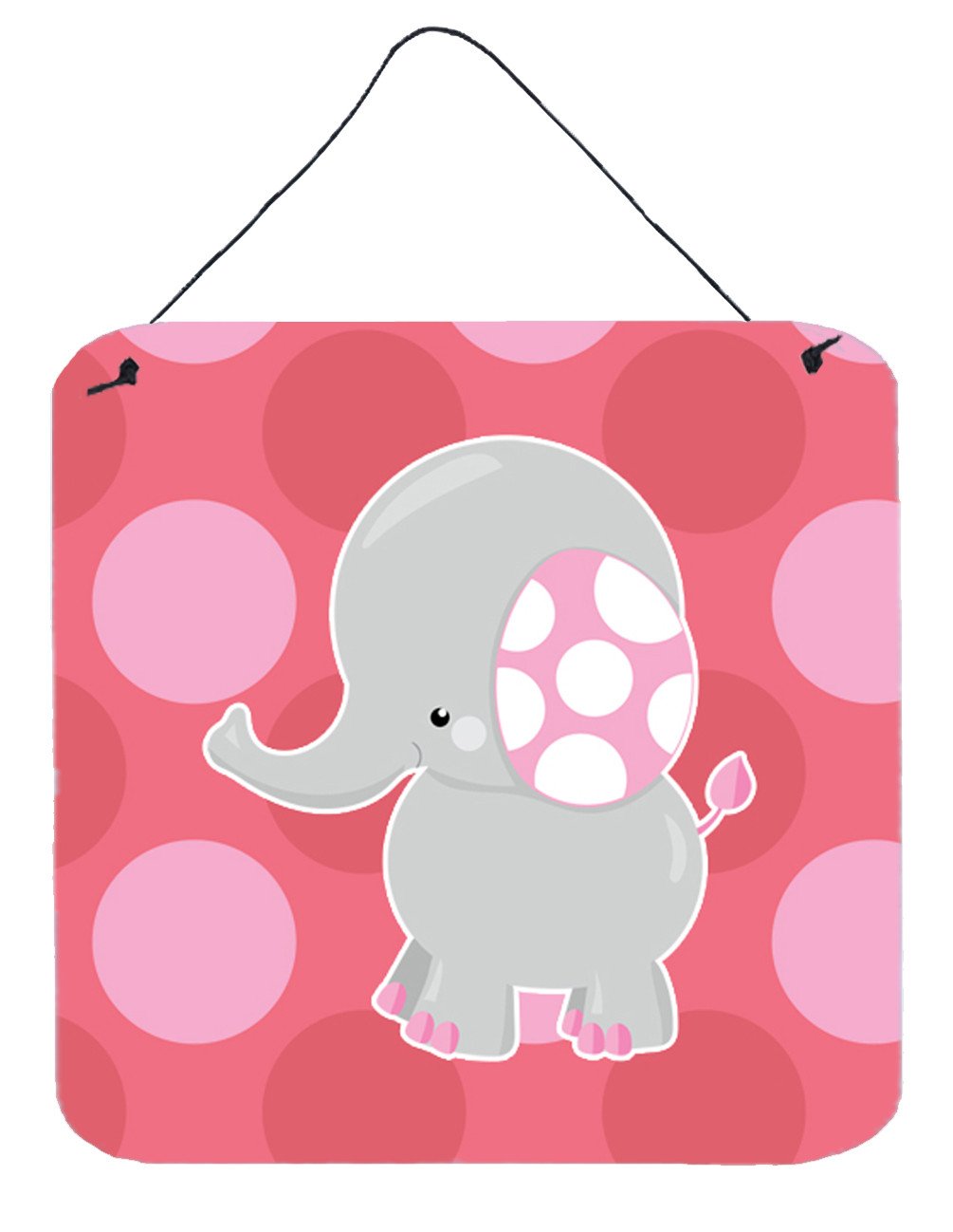 Elephant Big Polkadots Wall or Door Hanging Prints BB6950DS66 by Caroline's Treasures