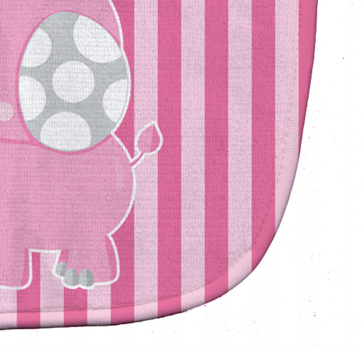 Elephant on Pink Stripes Baby Bib BB6955BIB - the-store.com