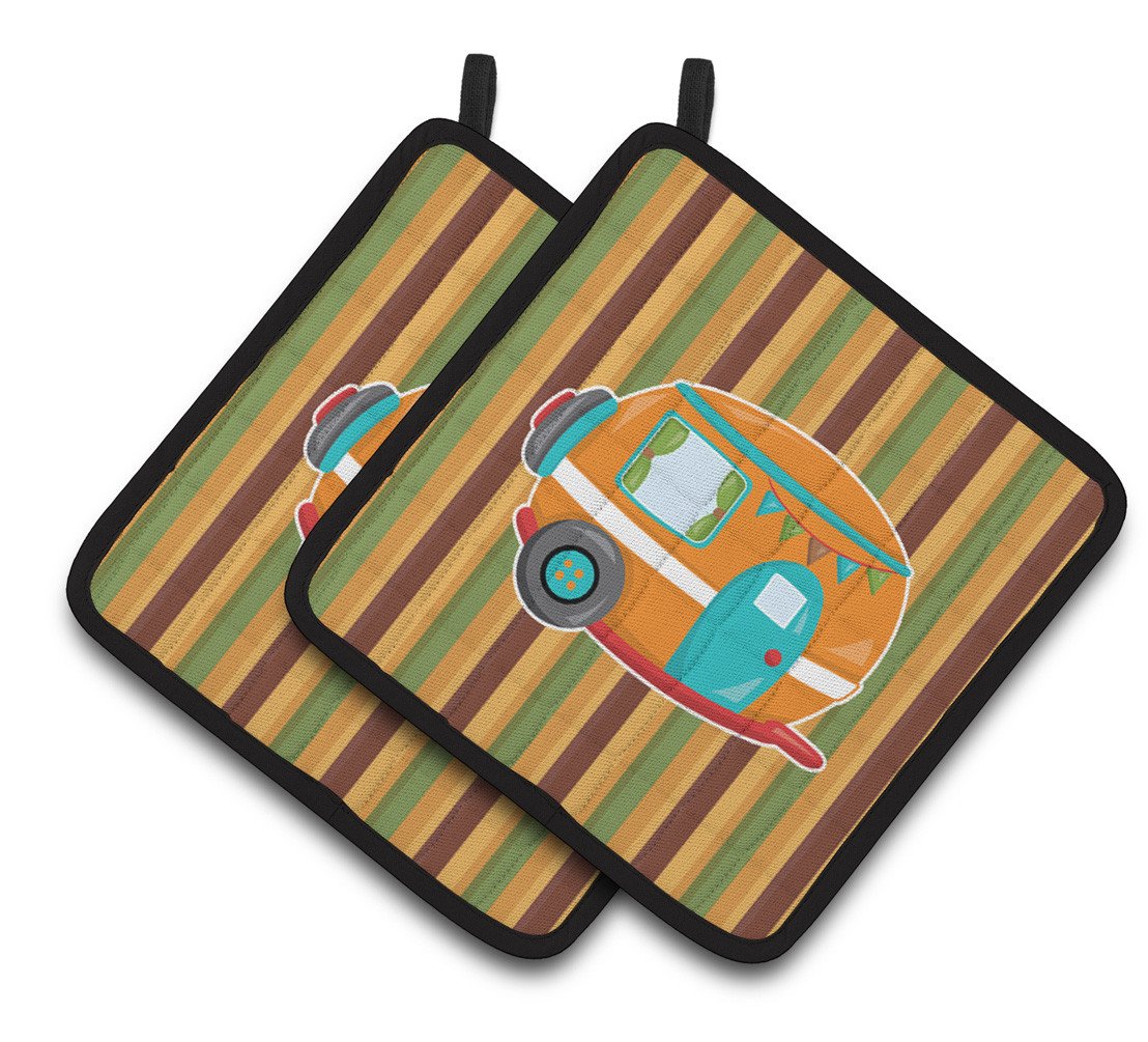 Retro Camper Pair of Pot Holders BB6956PTHD by Caroline's Treasures