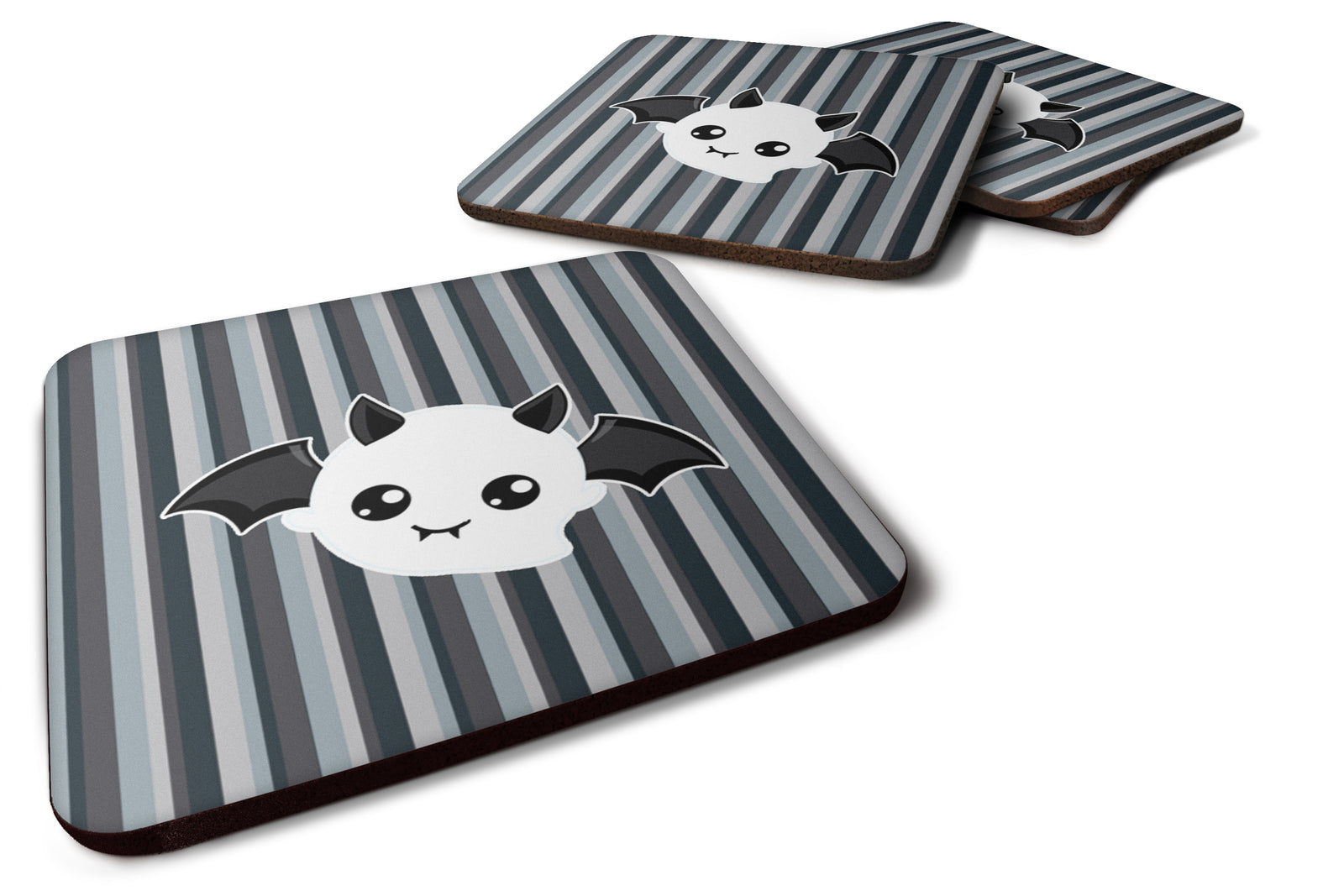 Halloween Ghost Bat Foam Coaster Set of 4 BB6964FC - the-store.com