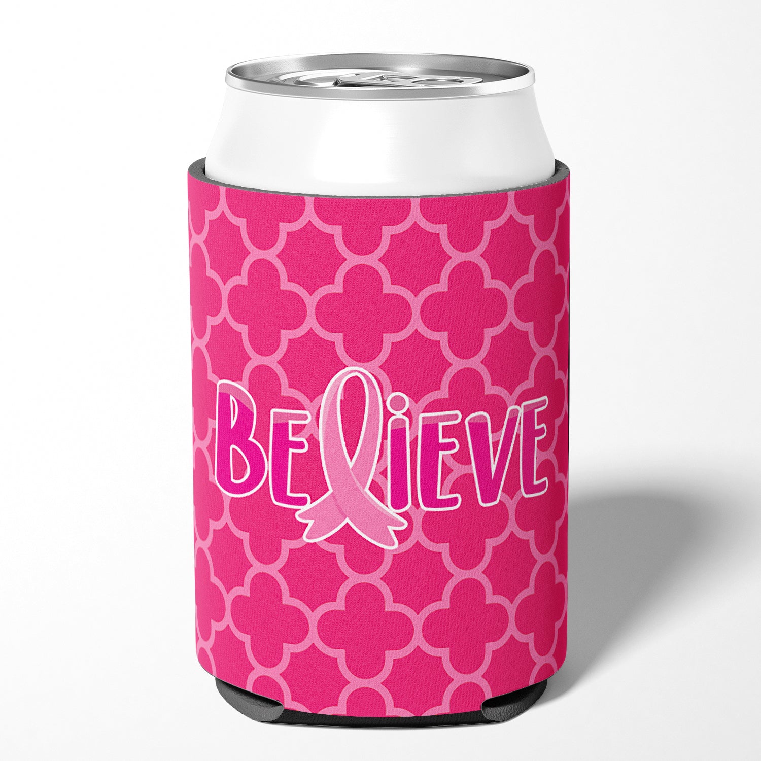 Breast Cancer Awareness Ribbon Believe Can or Bottle Hugger BB6980CC  the-store.com.