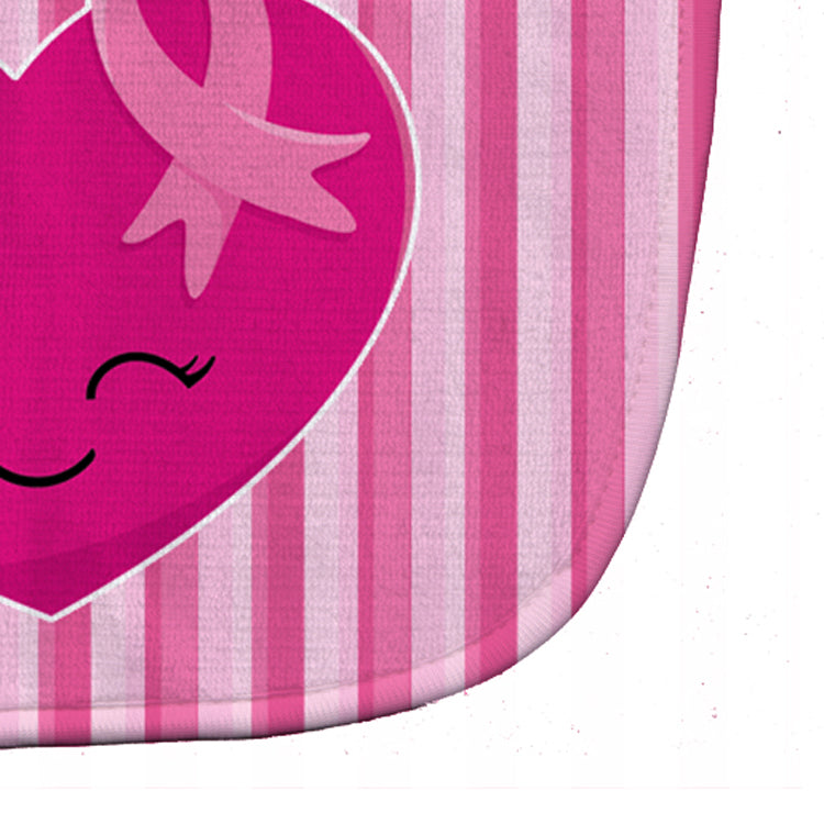 Breast Cancer Awareness Ribbon Heart Baby Bib BB6982BIB - the-store.com