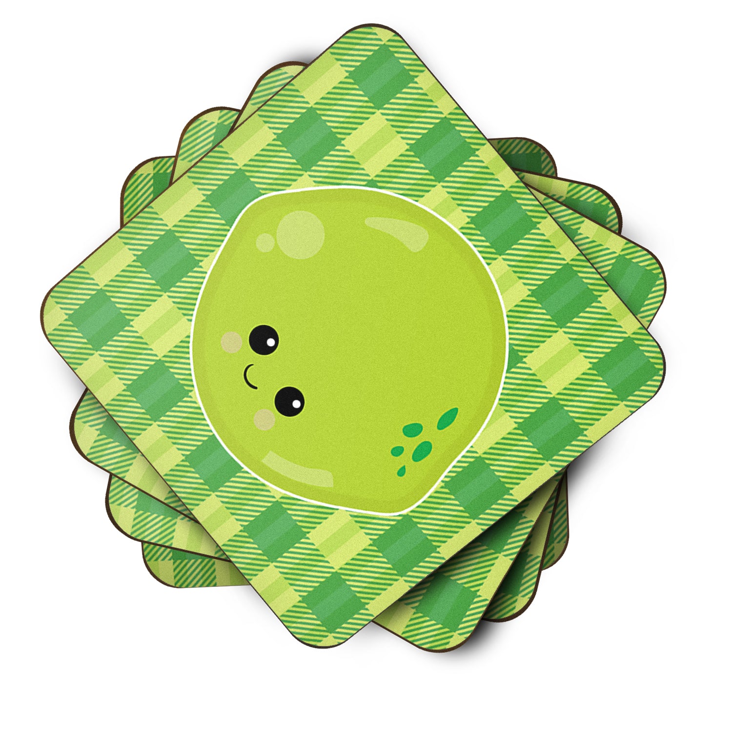 Lime Face Foam Coaster Set of 4 BB6988FC - the-store.com