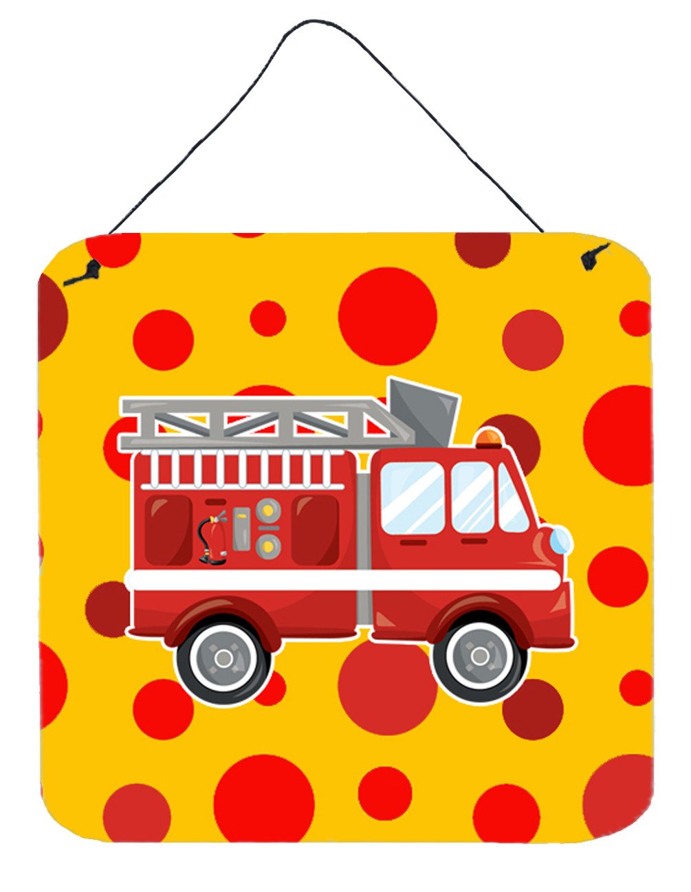 Fireman&#39;s Firetruck Wall or Door Hanging Prints BB6998DS66 by Caroline&#39;s Treasures