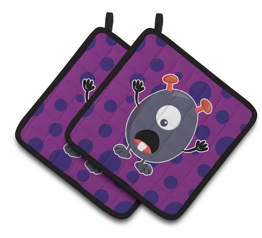 Little Monster Grape Gordo Pair of Pot Holders BB7002PTHD by Caroline's Treasures