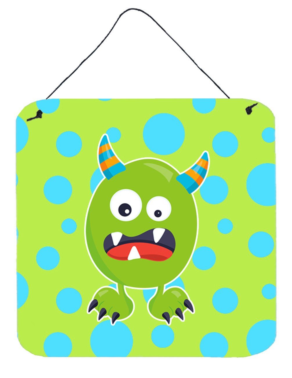 Little Monster Greenie Doodle Wall or Door Hanging Prints BB7003DS66 by Caroline&#39;s Treasures