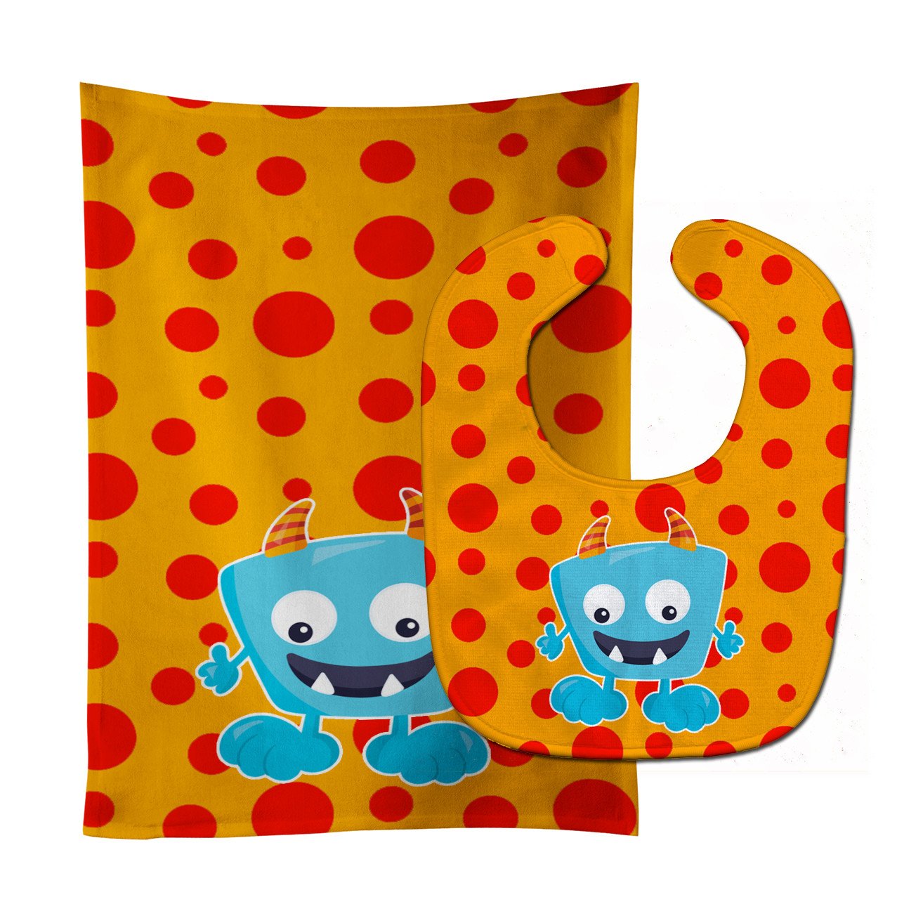 Little Monster Aquadevil Baby Bib & Burp Cloth BB7004STBU by Caroline's Treasures