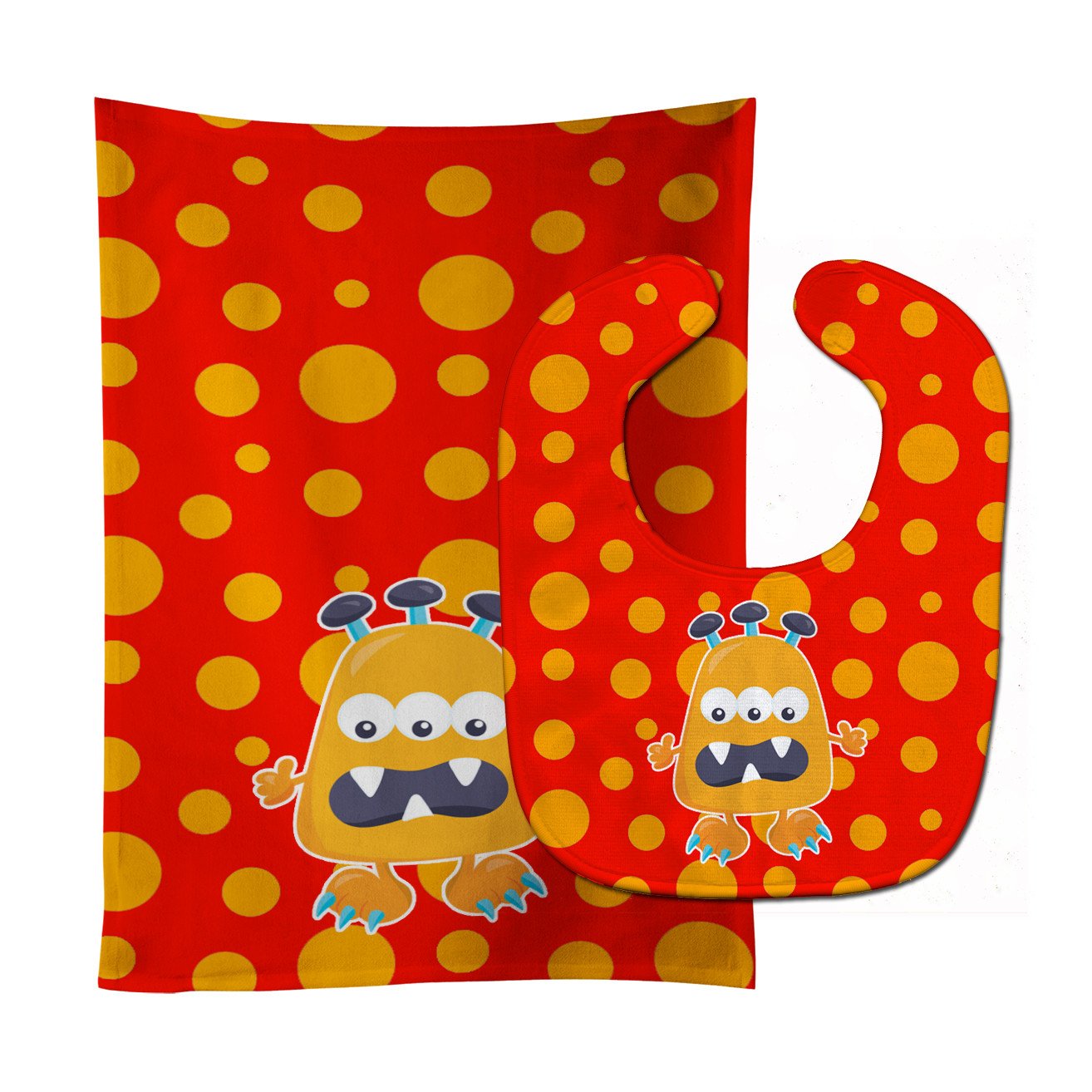 Little Monster Visonator Baby Bib & Burp Cloth BB7005STBU by Caroline's Treasures