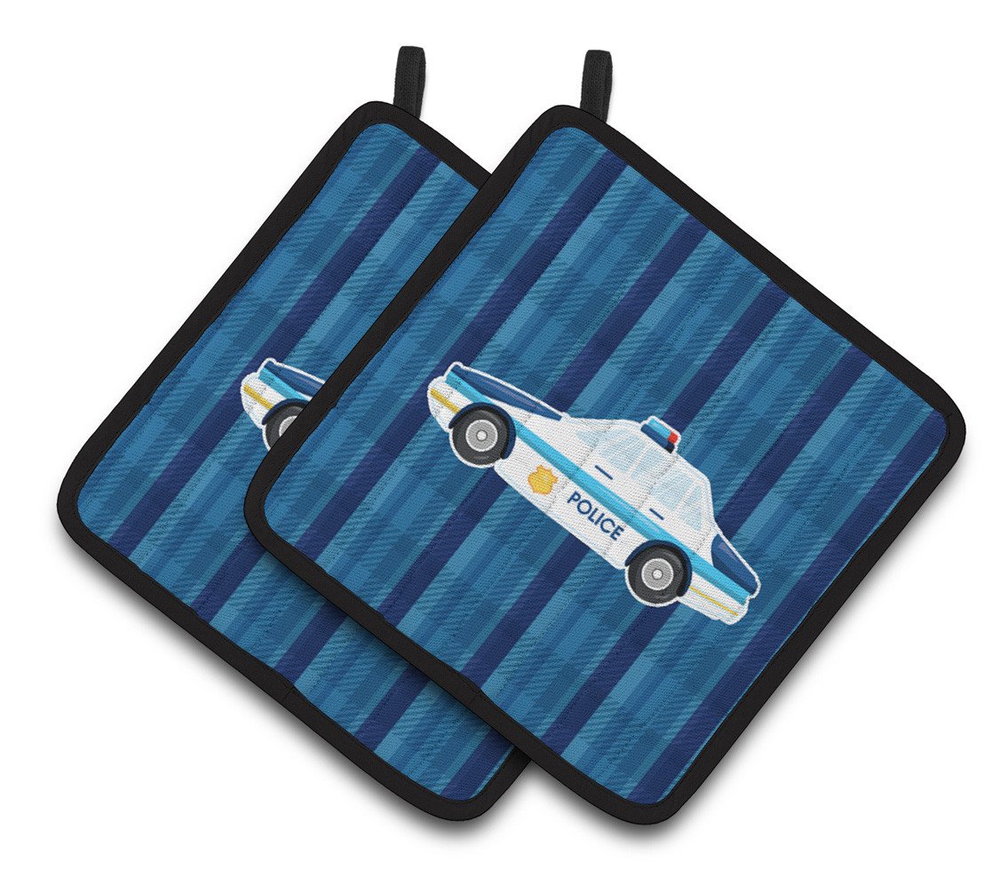 Police Car Pair of Pot Holders BB7009PTHD by Caroline&#39;s Treasures