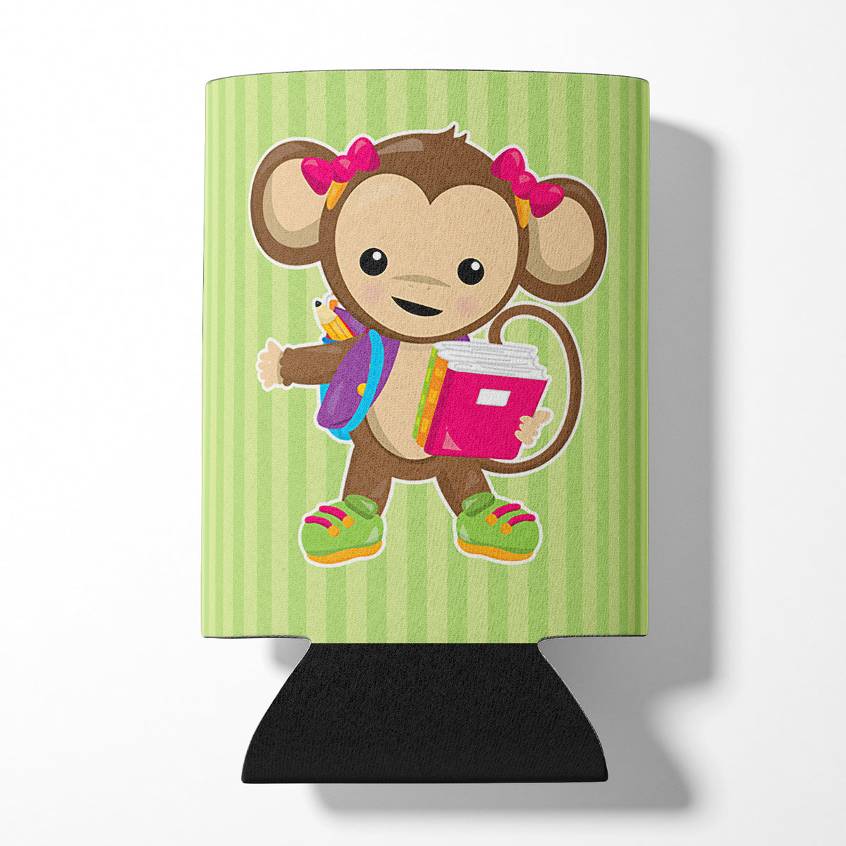 Monkey Going to School Can or Bottle Hugger BB7016CC  the-store.com.