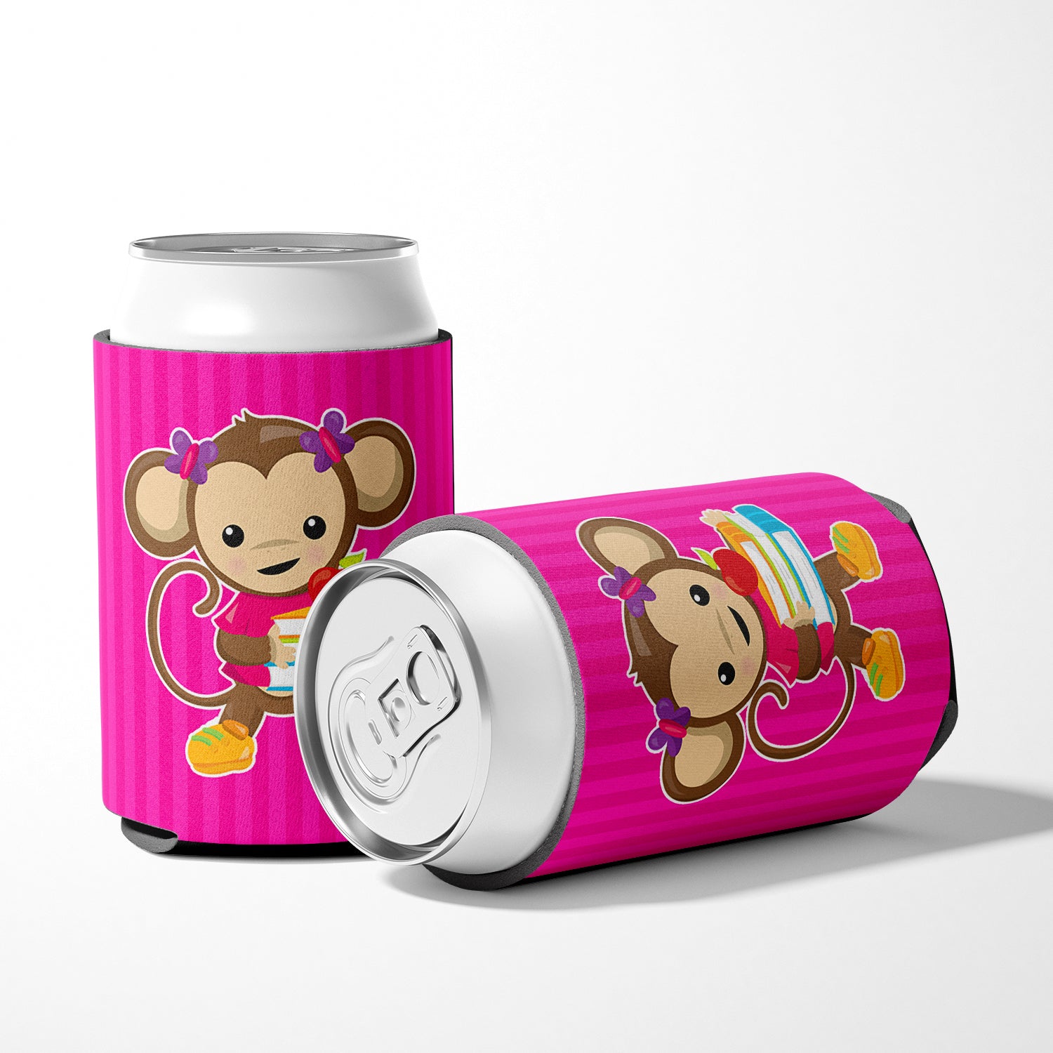 Monkey and School books Can or Bottle Hugger BB7018CC  the-store.com.