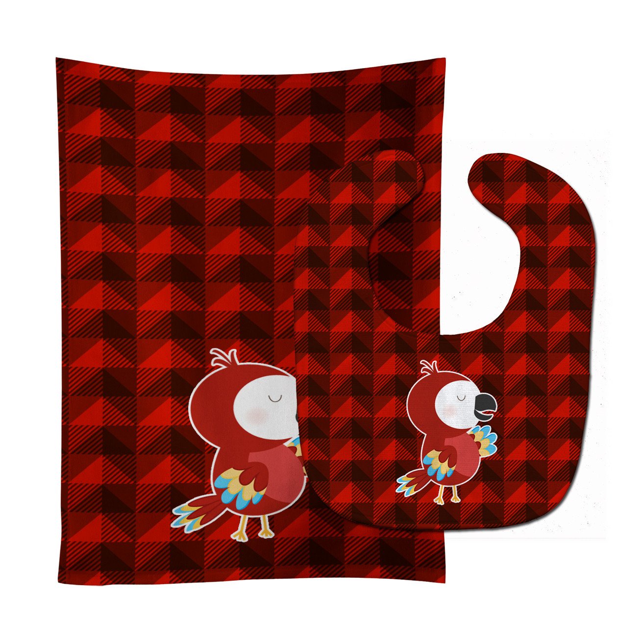 Parrot Baby Bib & Burp Cloth BB7024STBU by Caroline's Treasures