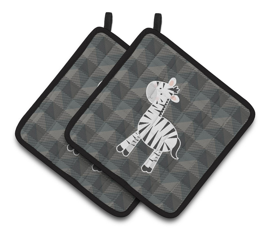 Zebra Pair of Pot Holders BB7026PTHD by Caroline&#39;s Treasures