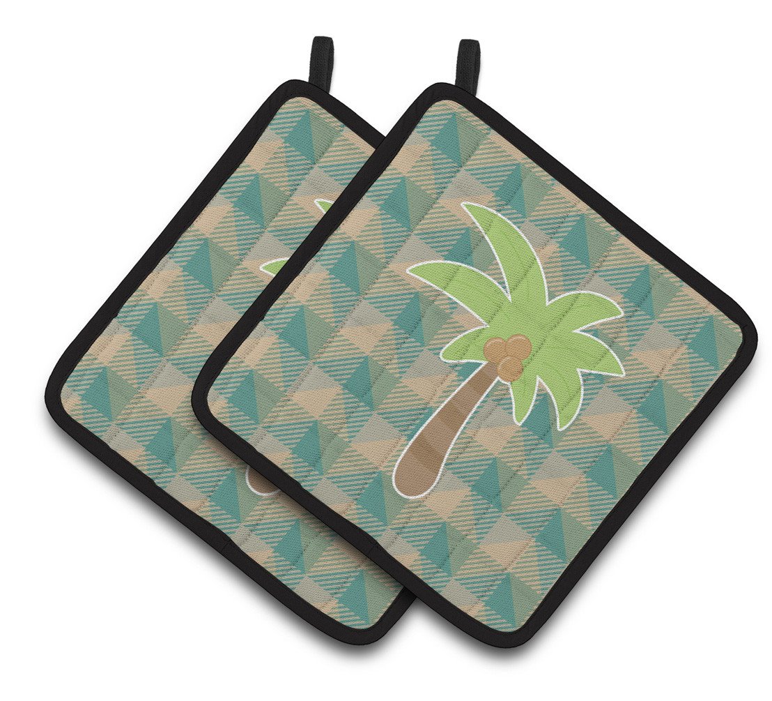 Palm Tree Pair of Pot Holders BB7028PTHD by Caroline's Treasures