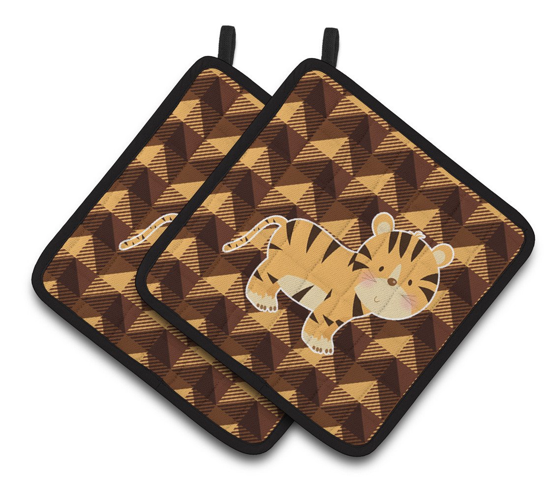 Tiger Pair of Pot Holders BB7029PTHD by Caroline's Treasures