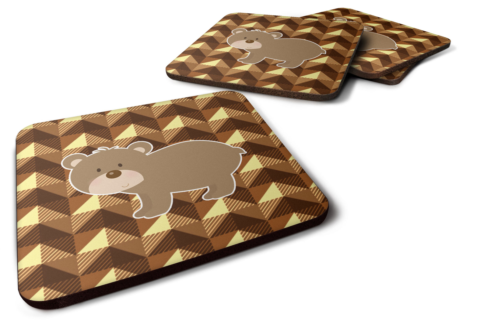 Bear Foam Coaster Set of 4 BB7030FC - the-store.com