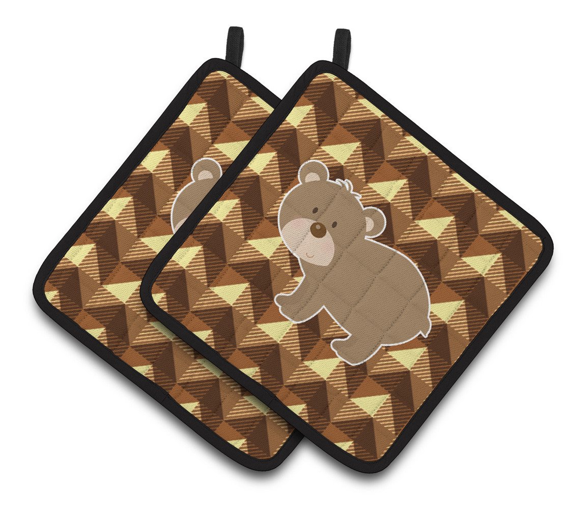 Bear Pair of Pot Holders BB7030PTHD by Caroline's Treasures