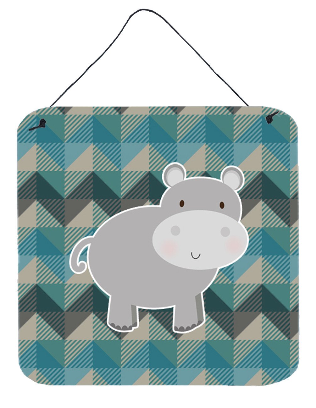 Hippopotamus Wall or Door Hanging Prints BB7031DS66 by Caroline&#39;s Treasures