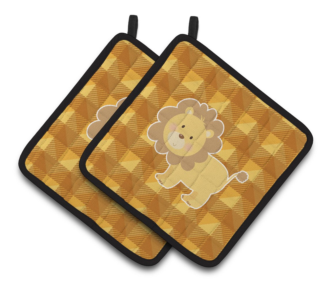 Lion Pair of Pot Holders BB7032PTHD by Caroline&#39;s Treasures