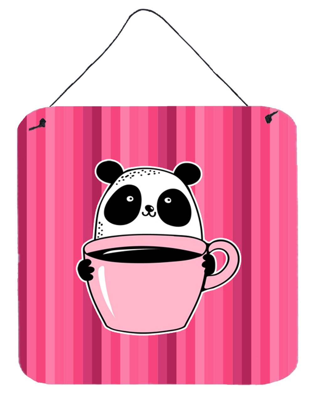 Panda Bear Coffee Wall or Door Hanging Prints BB7038DS66 by Caroline's Treasures