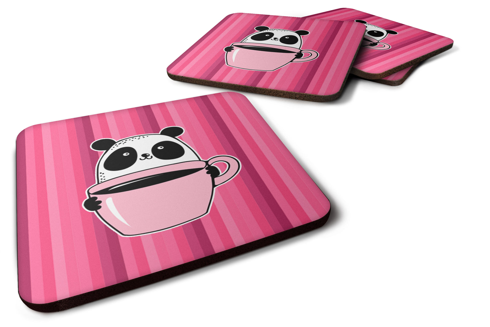 Panda Bear Coffee Foam Coaster Set of 4 BB7038FC - the-store.com