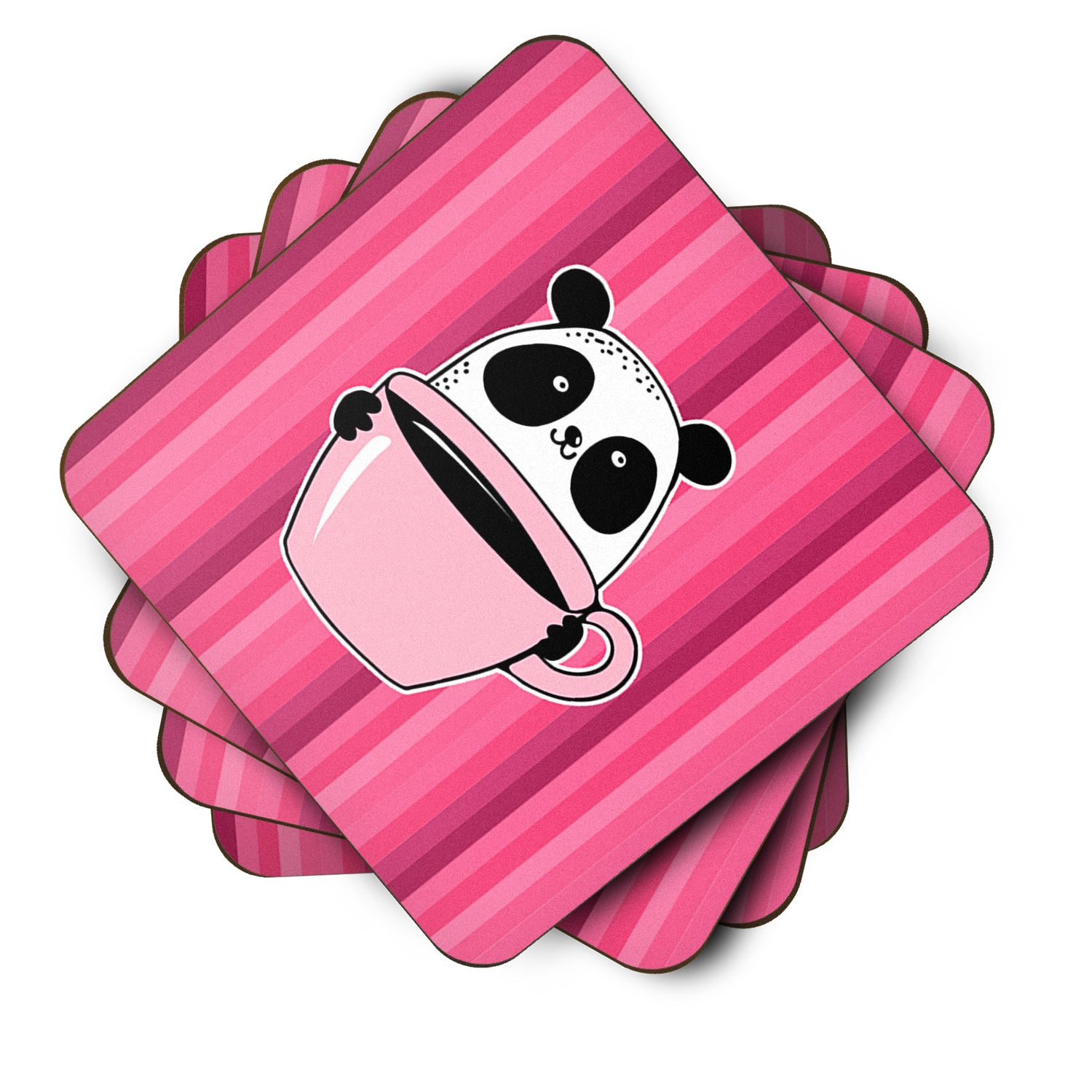 Panda Bear Coffee Foam Coaster Set of 4 BB7038FC - the-store.com