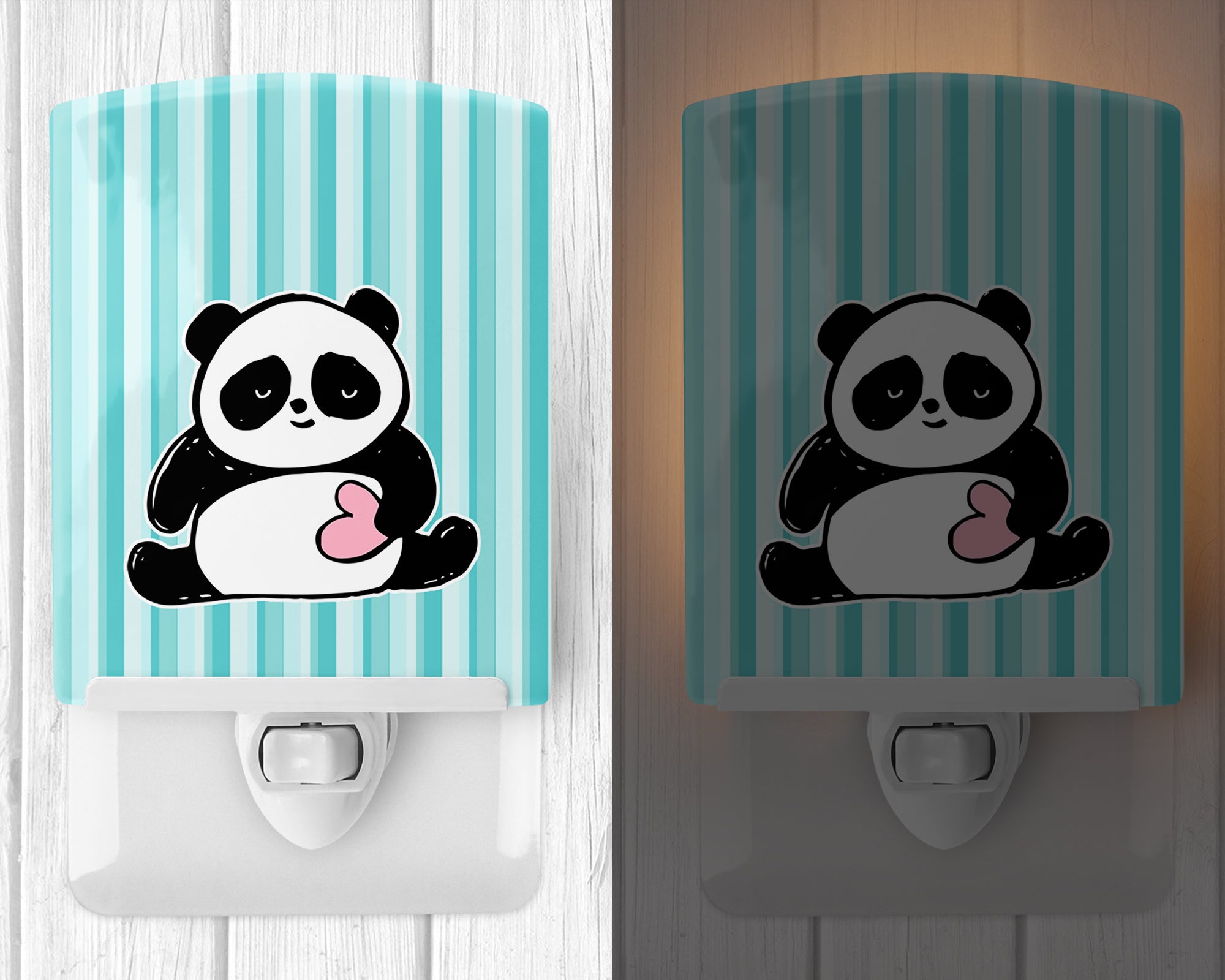 Panda Bear Love Ceramic Night Light BB7040CNL - the-store.com