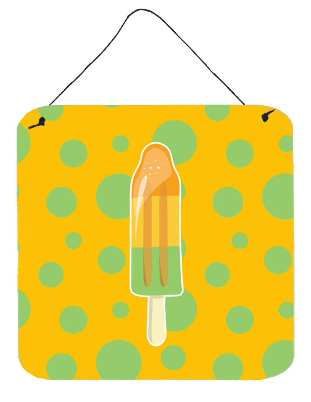 Ice Pop Popsicle Orange Green Wall or Door Hanging Prints BB7064DS66 by Caroline's Treasures