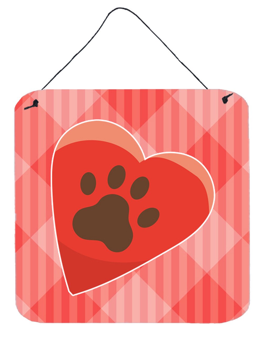 Puppy Pawprint Heart Wall or Door Hanging Prints BB7073DS66 by Caroline's Treasures