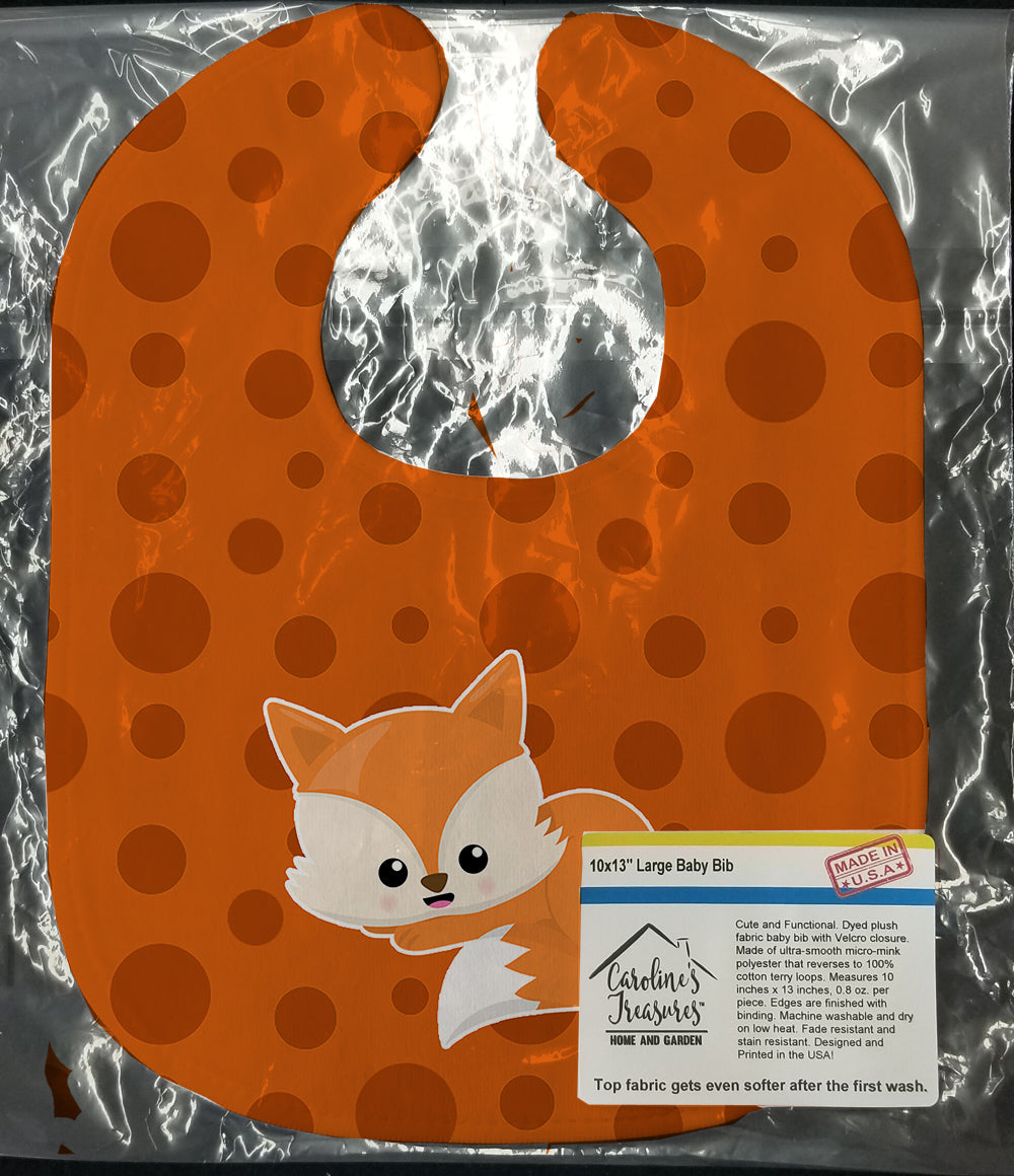 Baby Fox Polkadot Baby Bib BB7086BIB - the-store.com