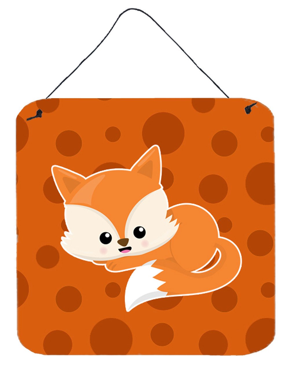 Baby Fox Polkadot Wall or Door Hanging Prints BB7086DS66 by Caroline's Treasures