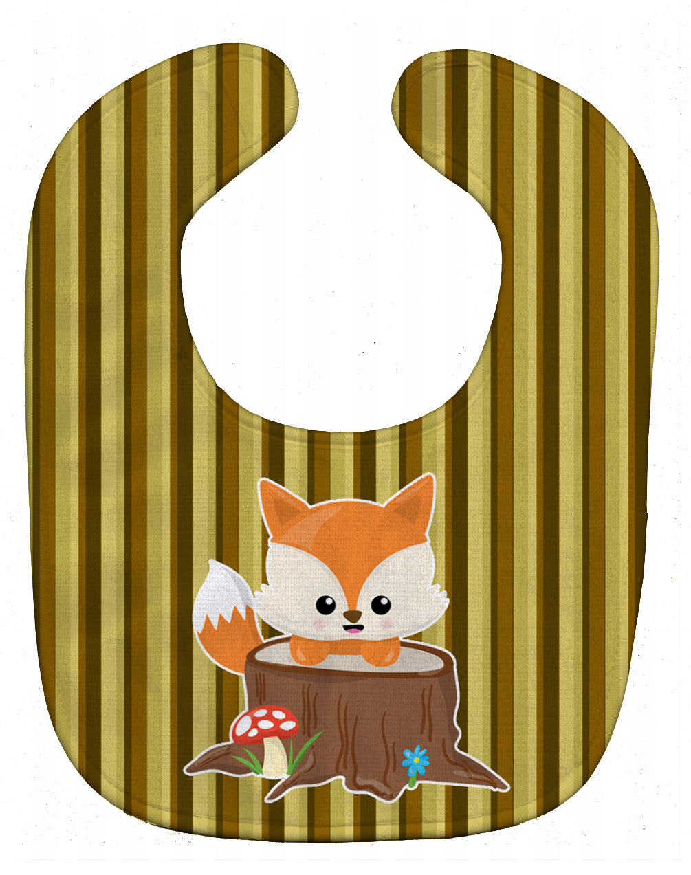 Baby Fox Tree Stripes Baby Bib BB7088BIB - the-store.com