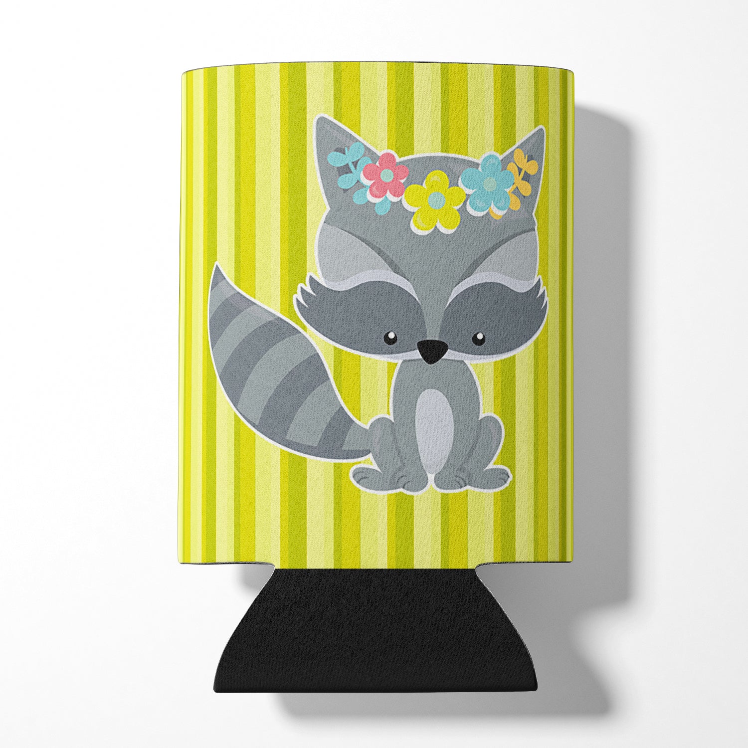 Raccoon with Flowers Can or Bottle Hugger BB7095CC  the-store.com.