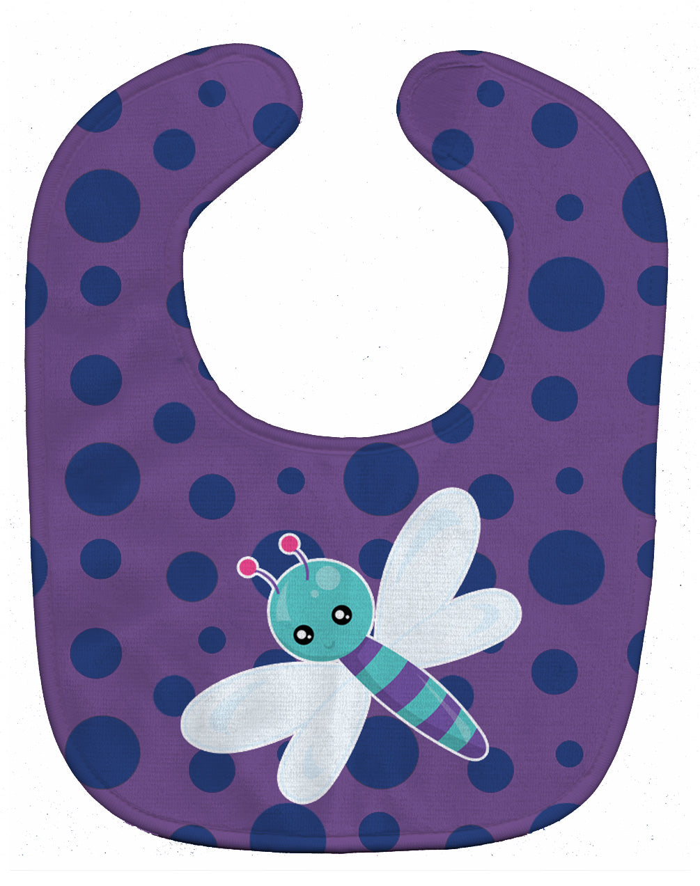 Dragonfly on Purple Polkadots Baby Bib BB7099BIB - the-store.com