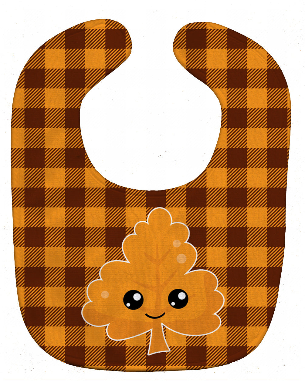 Fall Leaf on Gingham Baby Bib BB7109BIB - the-store.com