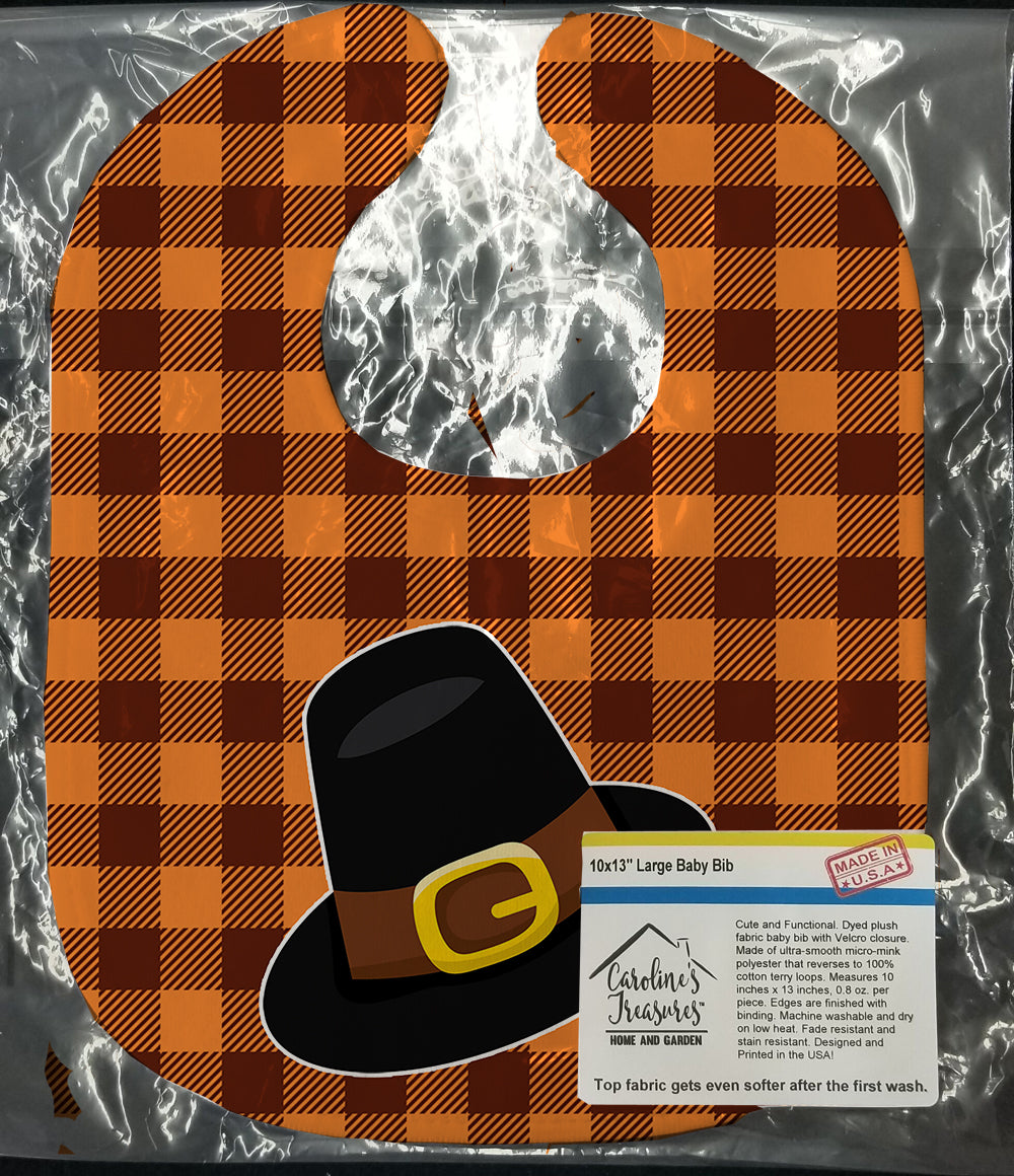 Thanksgiving Pilgrim Hat Baby Bib BB7112BIB - the-store.com